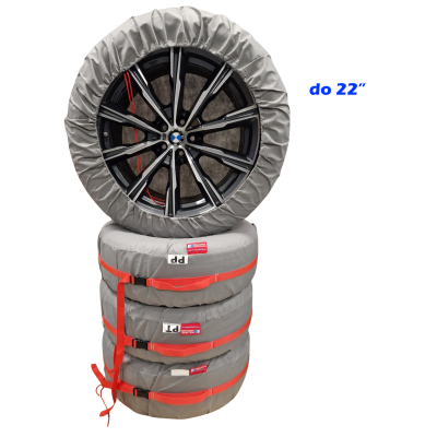 Pokrowce na koła zapasowe Z RĄCZKĄ do 22" (lub 74cm), Komplet 4szt